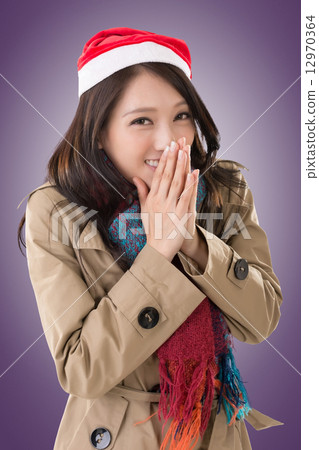 christmas woman christmas woman 12970364
