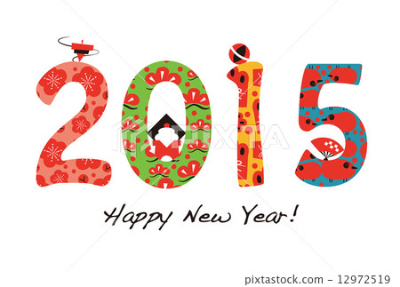 New year's card template & New Year's card material (2015) New year's card template & New Year's card material (2015) 12972519