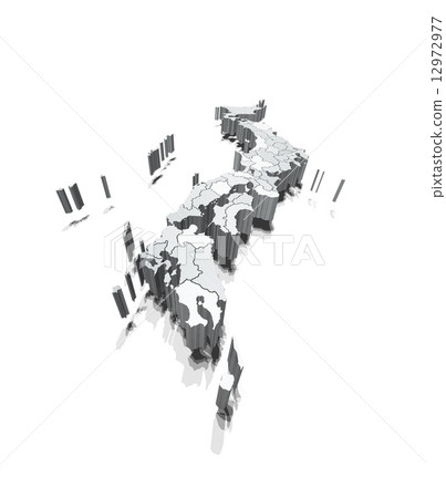 Map of Japan · Block map - Stock Illustration [12972977] - PIXTA