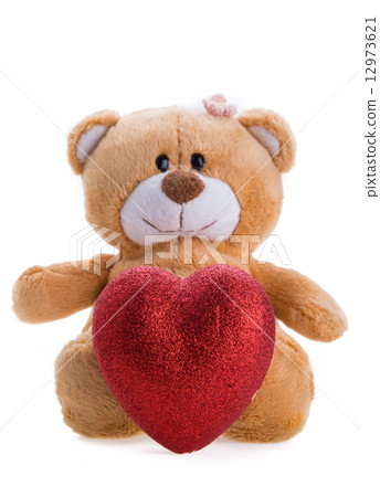 Teddy Bear Holding a Heart 12973621