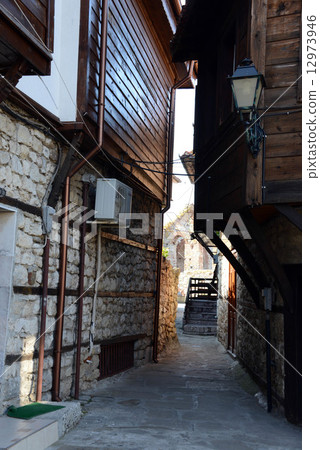 Nessebar的街道，保加利亞的世界遺產 12973946