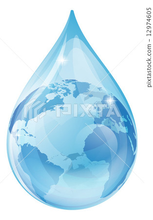 Water drop earth concept Water drop earth concept 12974605