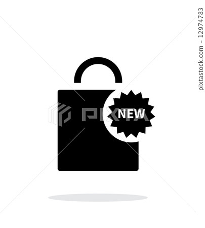New shopping bag simple icon on white background. 12974783