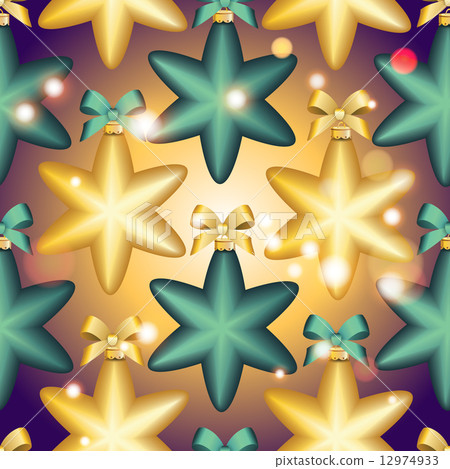 New Year pattern with ball. Christmas wallpaper 12974933