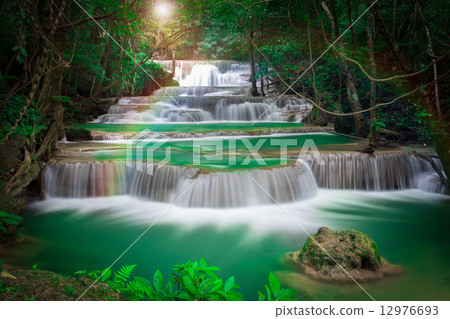 Thailand waterfall in Kanchanaburi (Huay Mae Kamin) Thailand waterfall in Kanchanaburi (Huay Mae Kamin) 12976693