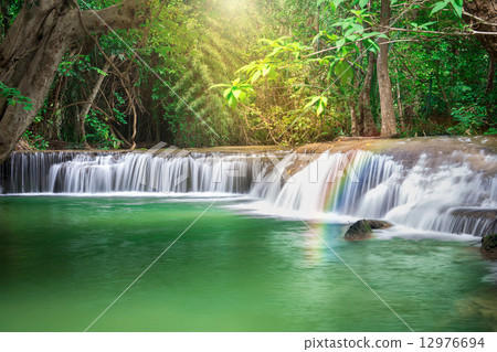 Thailand waterfall in Kanchanaburi (Huay Mae Kamin) Thailand waterfall in Kanchanaburi (Huay Mae Kamin) 12976694