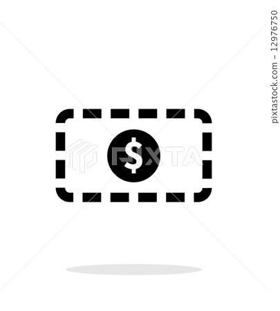 Banknote simple icon on white background. 12976750