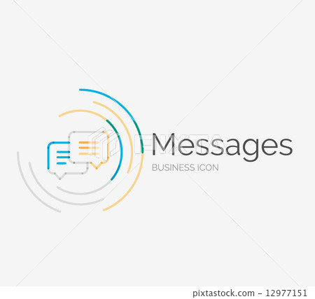 Thin line neat design logo, messages concept 12977151