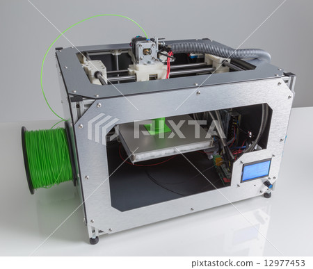 3d printer with bright green filament 3d printer with bright green filament 12977453