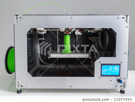 3d printer with bright green filament 3d printer with bright green filament 12977454