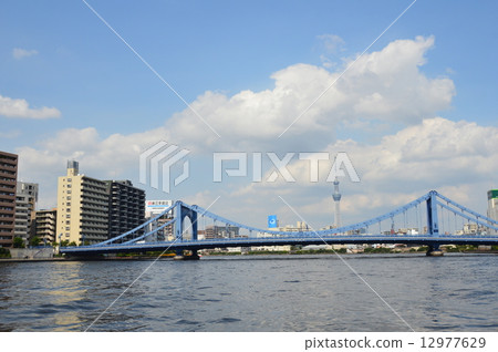 從隅川川(江東區中央區)的河邊看“清水橋”和“天空樹” 從隅川川(江東區中央區)的河邊看“清水橋”和“天空樹” 12977629