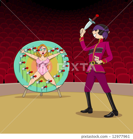 Valentine's Day of knife thrower Valentine's Day of knife thrower 12977961