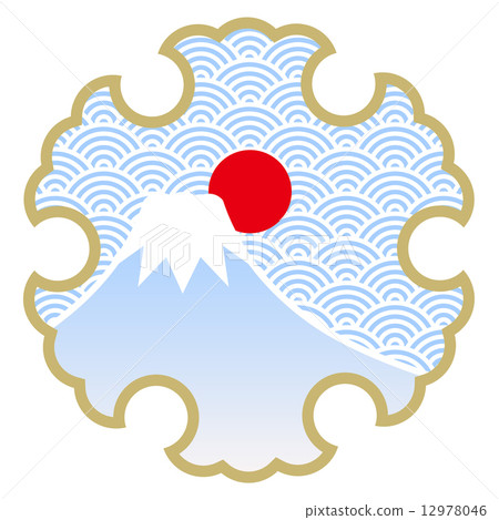 Fuji sunrise snow ring illustration Fuji sunrise snow ring illustration 12978046