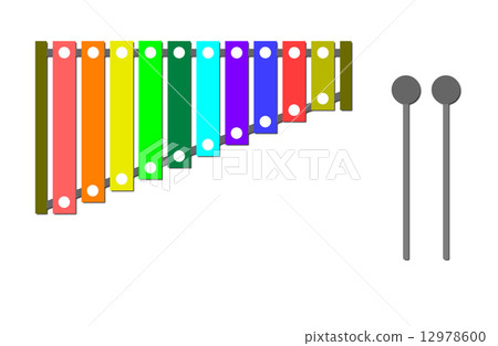 Rainbow colored xylophone 12978600