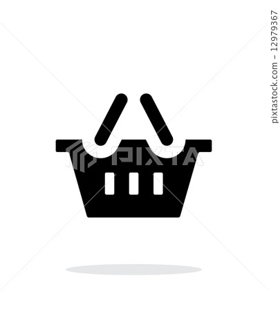Basket simple icon on white background. Basket simple icon on white background. 12979367