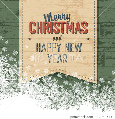 Merry Christmas Design Template With Isolated Side.Vector 12980343