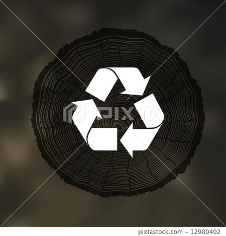 Tree Rings background with Reuse Symbol. Template for annual rep Tree Rings background with Reuse Symbol. Template for annual rep 12980402