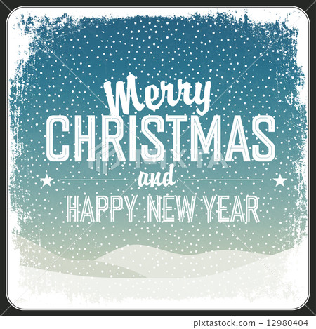 Merry Christmas Greeting Retro Card. Vector Merry Christmas Greeting Retro Card. Vector 12980404
