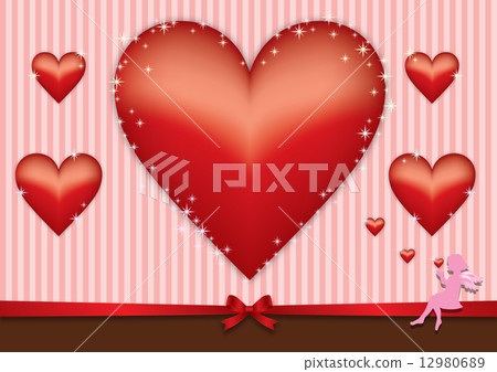 情人節_條紋_粉紅色（閃光）字符 12980689