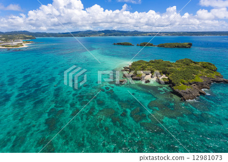 Okinawa aerial photograph Nago city Henoko base construction site 12981073