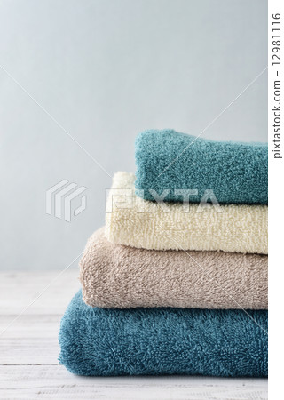 Stack of bath towels Stack of bath towels 12981116