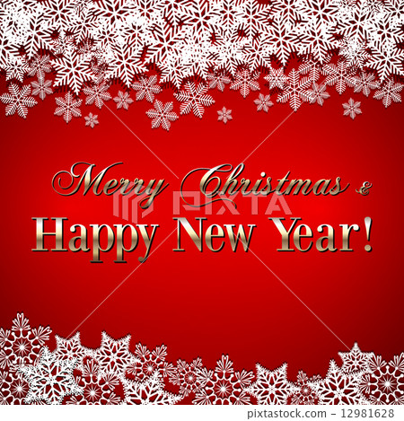 Vector Christmas and New Year Background with snowflakes 12981628