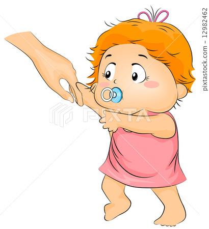 Baby Learning to Walk - Stock Illustration [12982462] - PIXTA