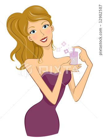 Spraying Perfume 12982587