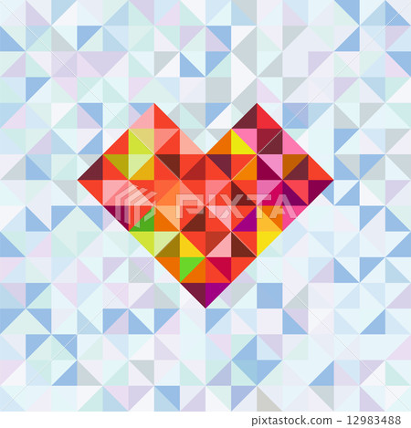 Greeting card with heart symbol. Vector Greeting card with heart symbol. Vector 12983488