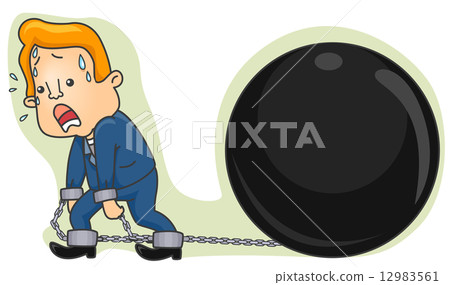 Chained Businessman 12983561