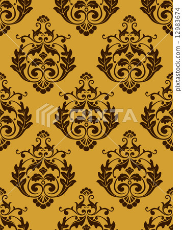Seamless Damask Pattern Seamless Damask Pattern 12983674