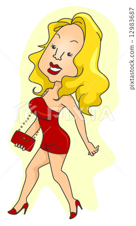 Woman in Red 12983687