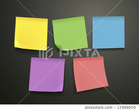 memo, notice, colorful - Stock Illustration [12986650] - PIXTA