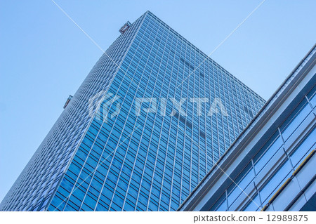 Square side of pane in business center Square side of pane in business center 12989875