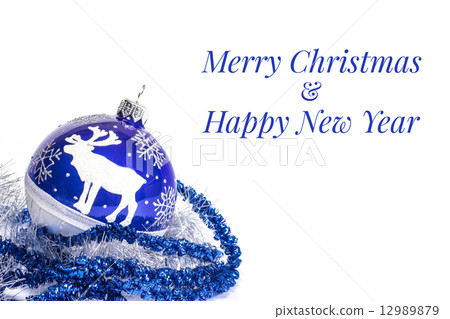 Christmas balls with deer on isolation background Christmas balls with deer on isolation background 12989879