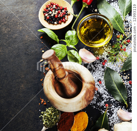 Herbs and spices selection 12993119