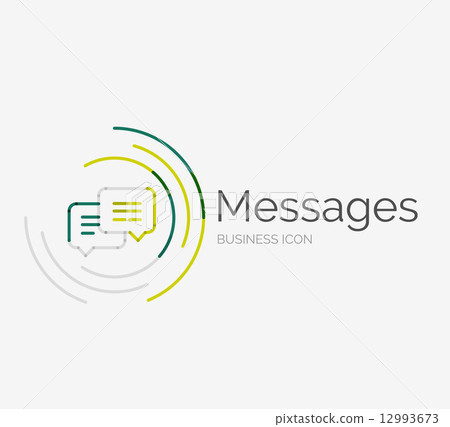 Thin line neat design logo, messages concept - Stock Illustration ...
