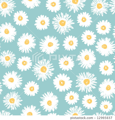 Simple daisy flowers seamless pattern Simple daisy flowers seamless pattern 12993837