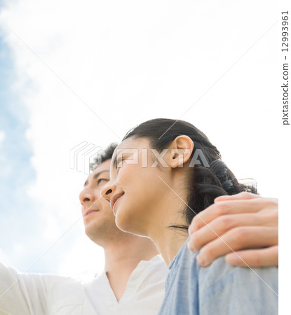 Two people cuddling up Two people cuddling up 12993961