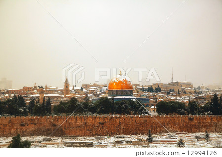 Overview of Old City in Jerusalem, Israel 12994126