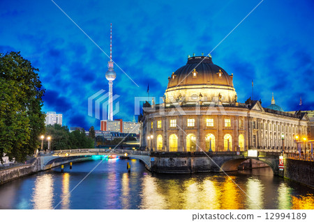 Berlin cityscape in the night Berlin cityscape in the night 12994189