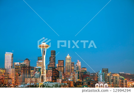 Downtown Seattle as seen from the Kerry park Downtown Seattle as seen from the Kerry park 12994294