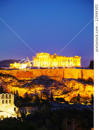 Acropolis in the evening after sunset Acropolis in the evening after sunset 12994305