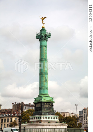 July column at Place de la Bastille in Paris, France 12994311
