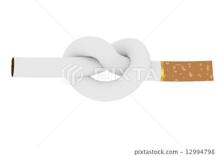 Cigarette tied to a knot 12994798