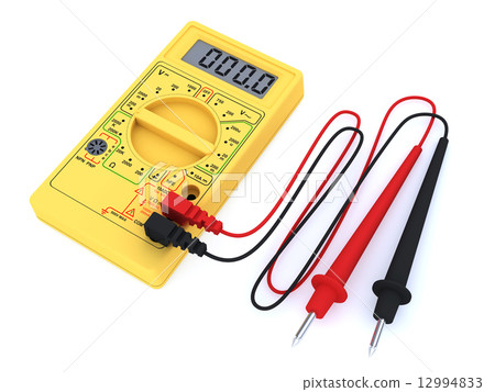 Digital multimeter on white background 12994833