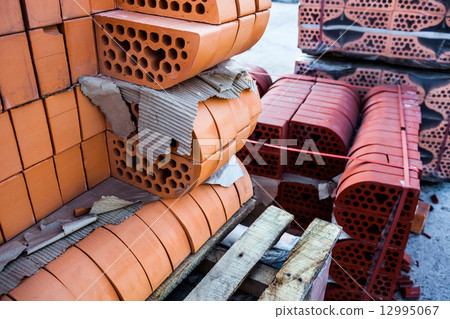 Stacks of silicate bricks 12995067