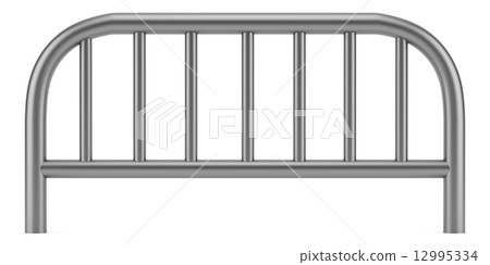 metallic sidewalk barrier isolated on white background 12995334