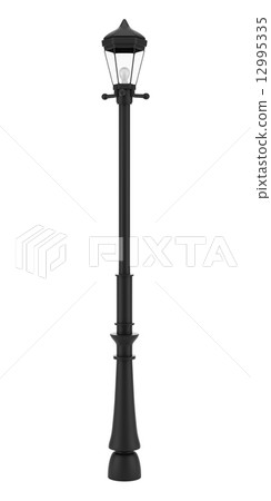 vintage street lamp isolated on white background 12995335