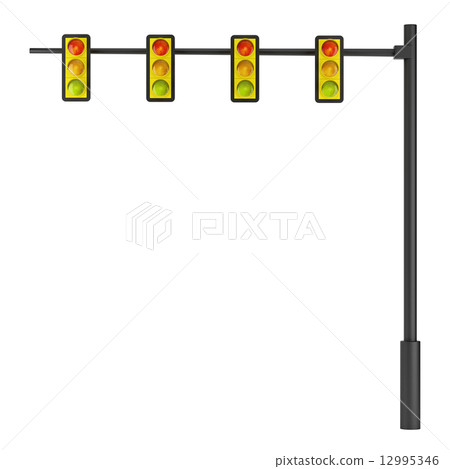 traffic light isolated on white background - Stock Illustration ...
